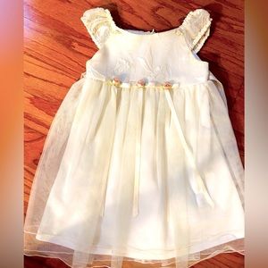 ✔️ Jenny Annie Dots Off White Dress Size 24 Months very Dressy 💐